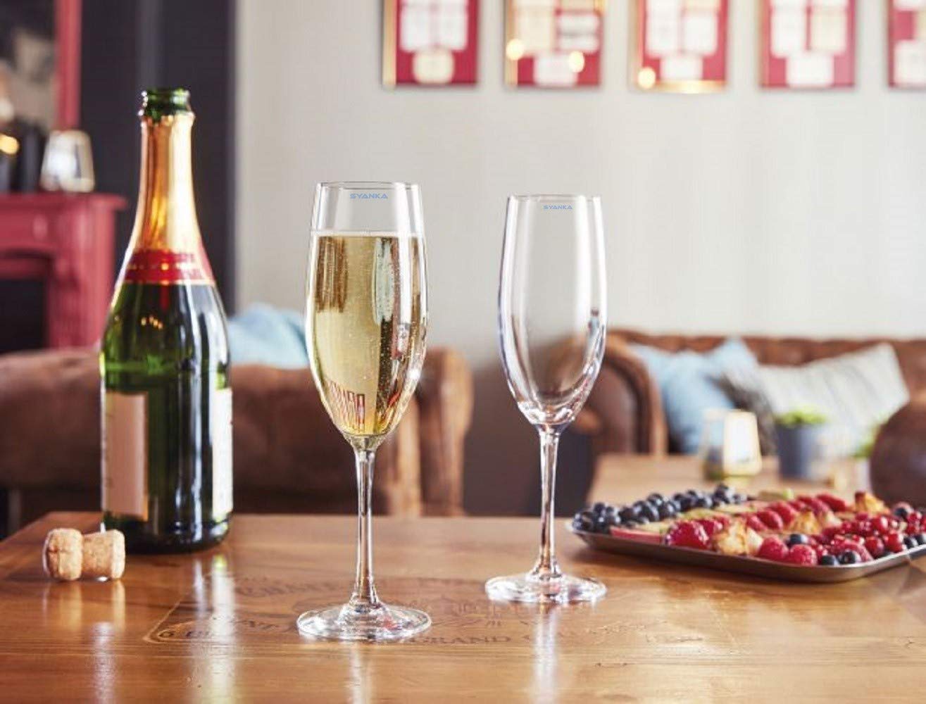 SYANKA Champagne Flutes - Set of 6 -2