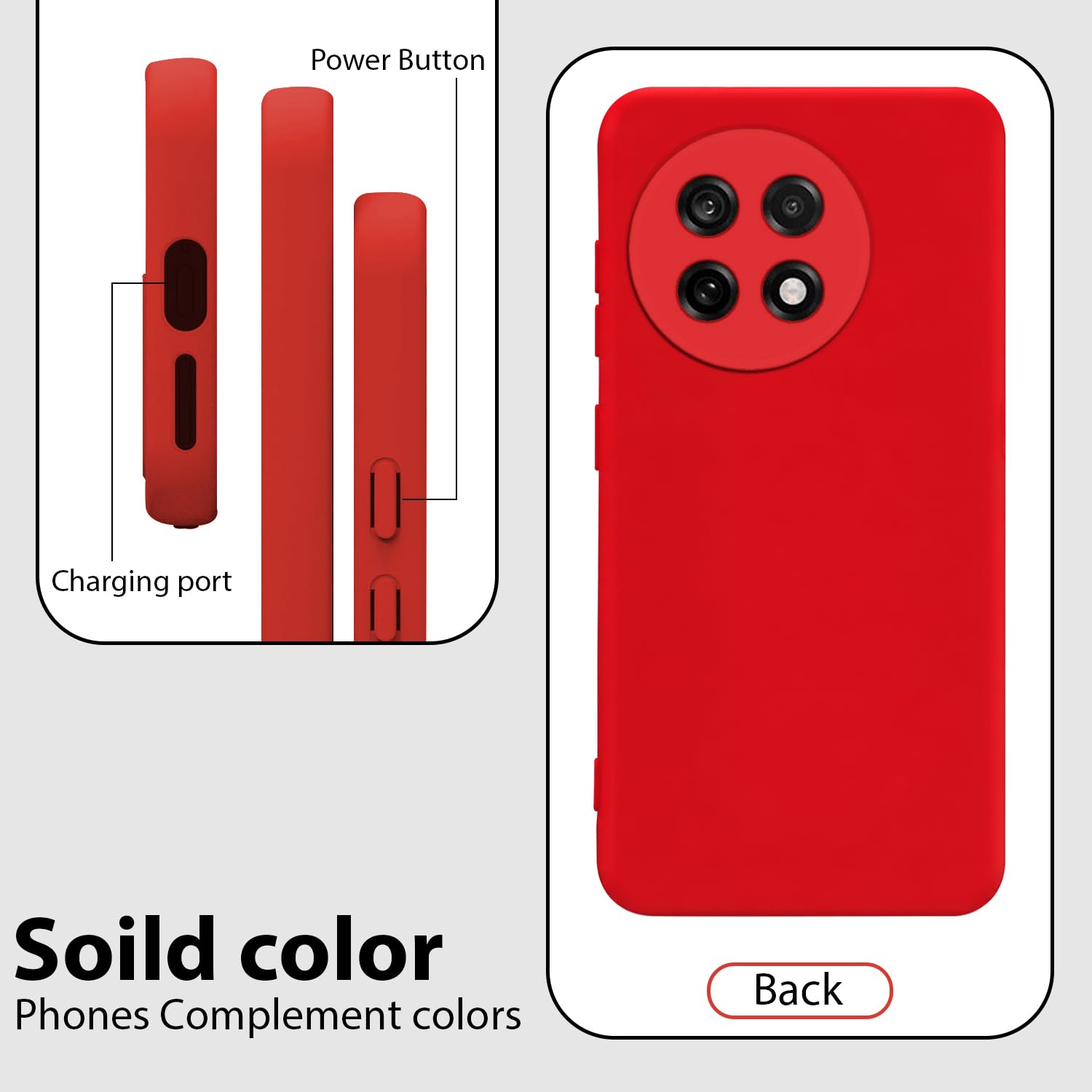 OnePlus 13R 5G Silicone Case - Red -6
