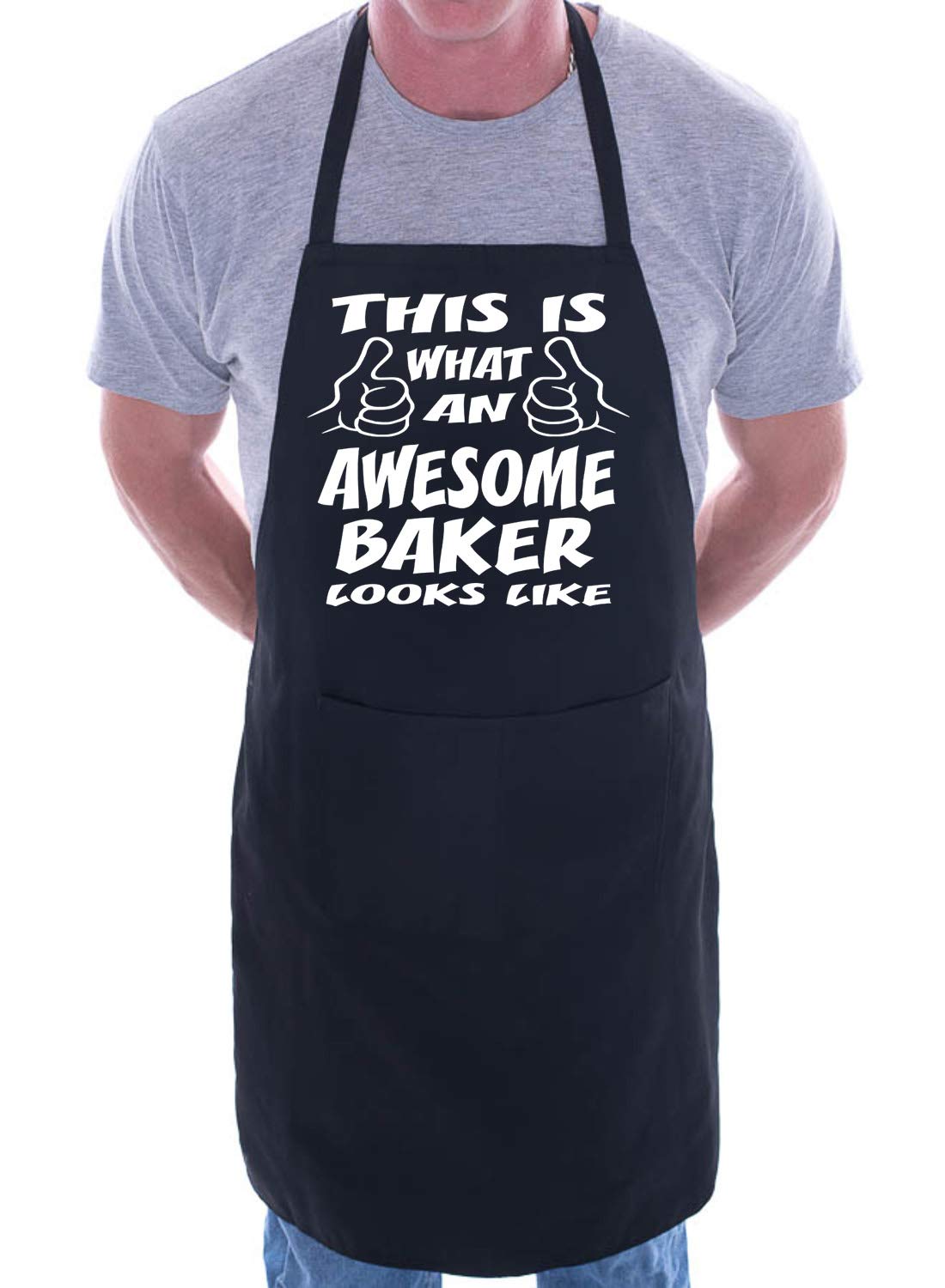 Print4U Awesome Star Baker Chef Apron Cooking Novelty Baking Gag Gift Present Ladies Black