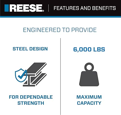 Miniatura 4 de Picaporte Reese Towpower 21536RAK de 2 pulgadas. Clase III estándar Clase. Kit de instalación.