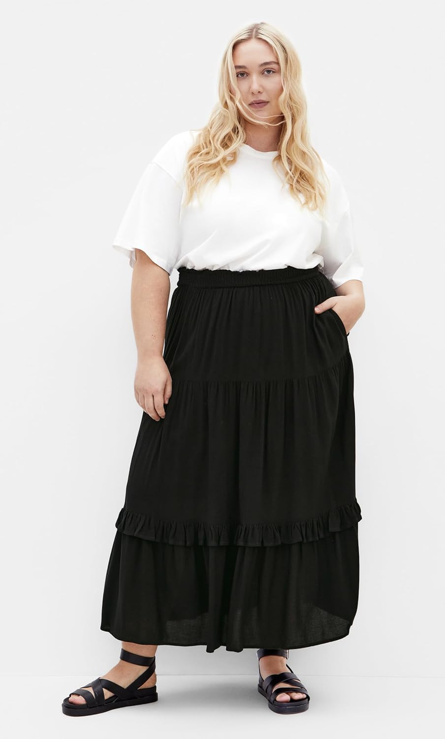 City Chic Women's Plus Size Skirt - Devine Beauty Plain - Image 3