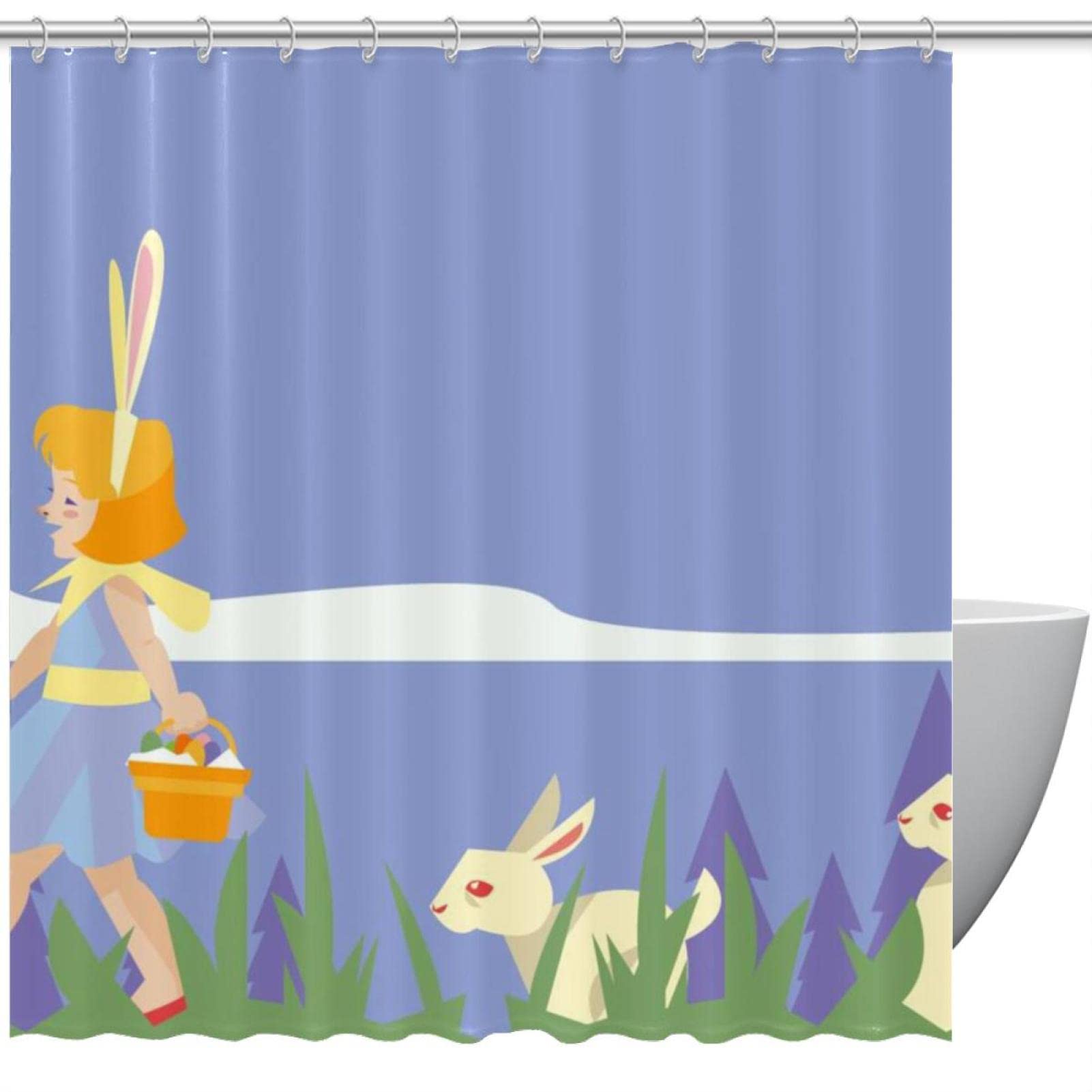 Rideau de douche imperméable coloré 183x183 cm pour réveiller la déco