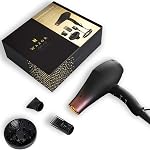 Salon professionnel sèche-cheveux avec céramique Tourmaline Ionic & Sèche-cheveux puissant, très infrarouge Contient 3 Vitesse de chauffage et 2 1Cool Réglage du bouton, 3 Attache sèche comme Diffuseur pour le collage des cheveux, AC Moteur 1875W