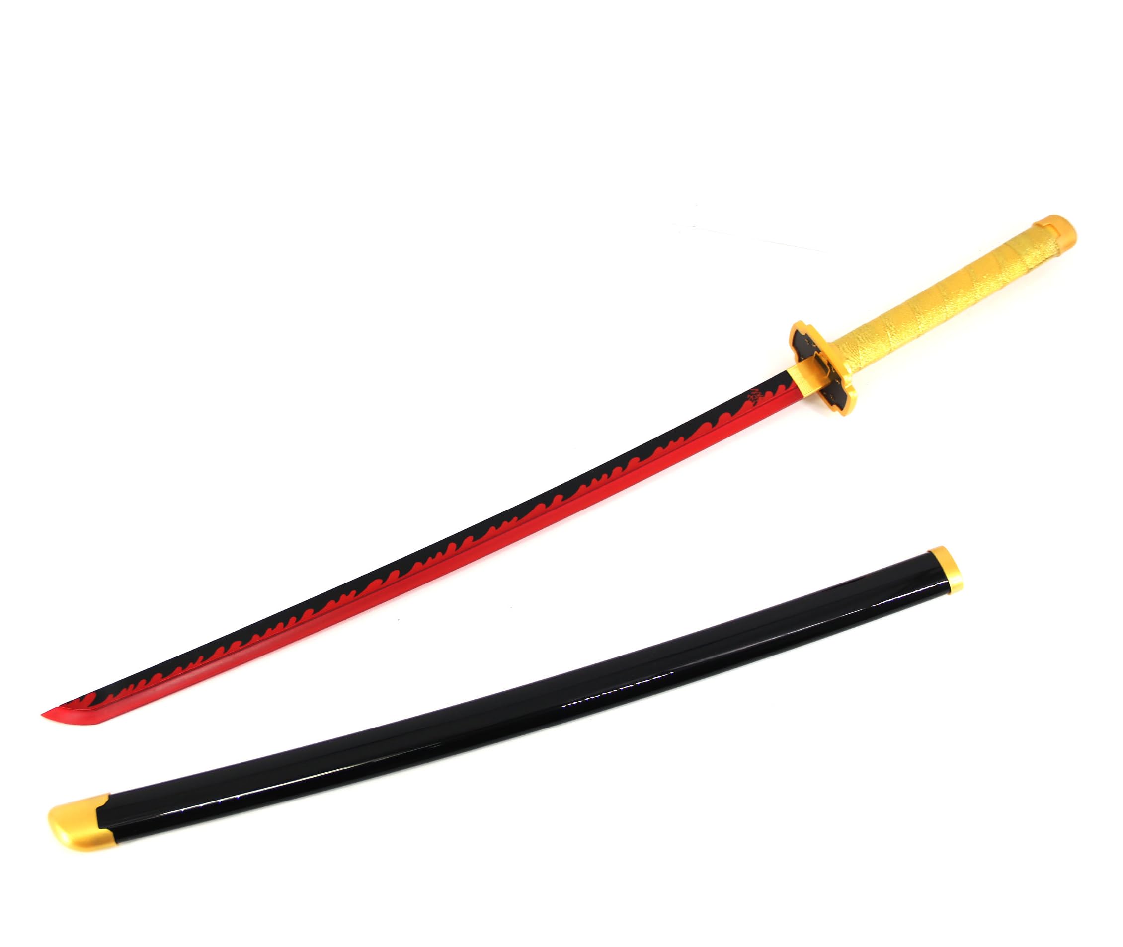 Cosplay Prop Replica Demon Slayer Tanjiro LED Light Up Sword 40 Inch Wood & Plastic (Tsugikuni)