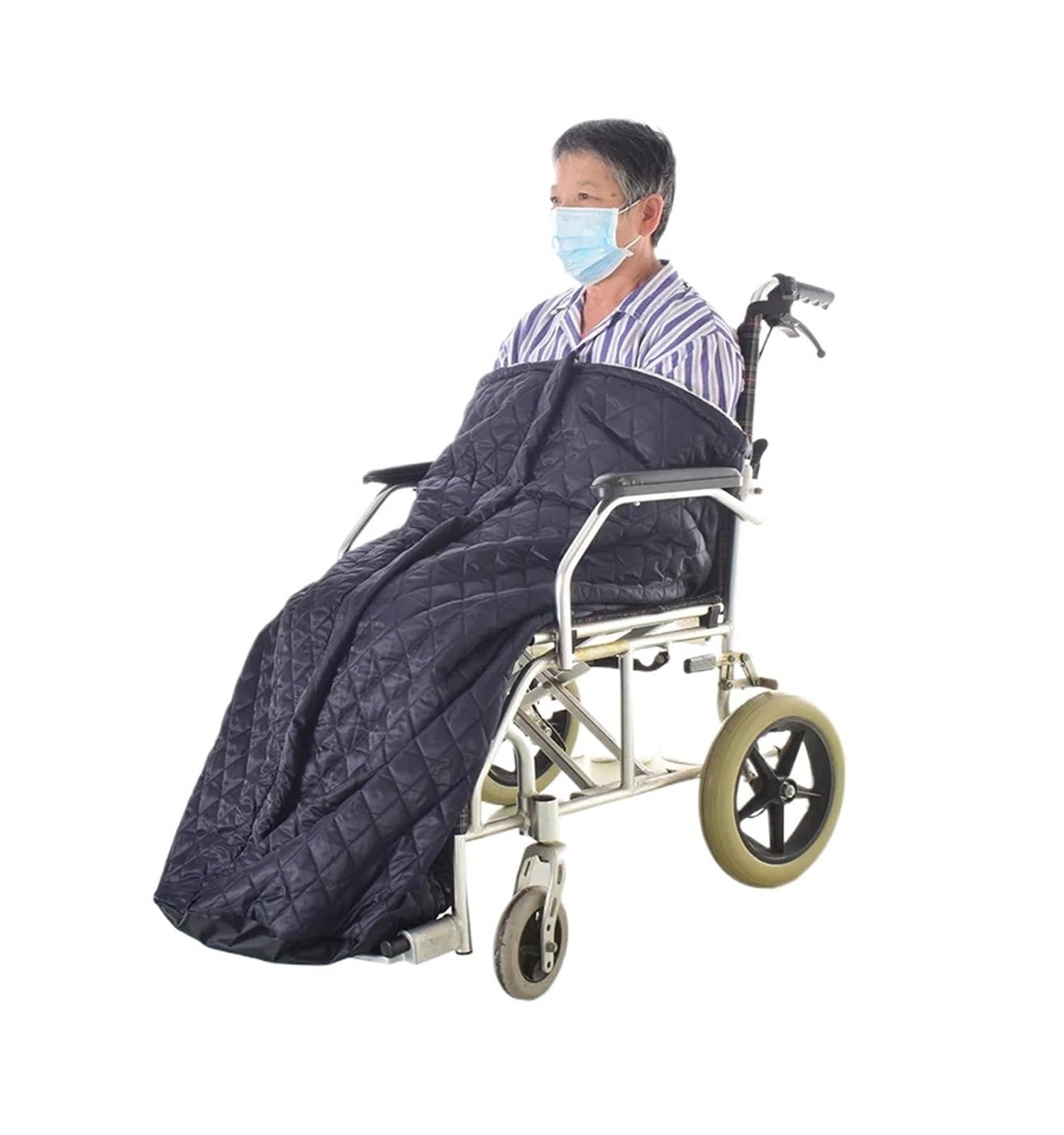 Manta para Silla de Ruedas Manta Forrada De Felpa con Cremallera A Prueba Viento, Funda For Silla Ruedas Cierre, Duradera Forro Polar For, Acogedora, For Pierna(Black)