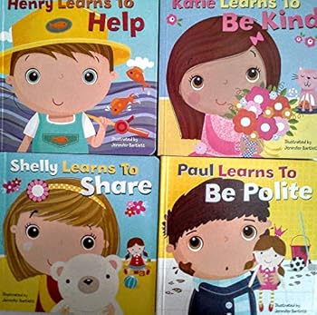 Unknown Binding Katie Learns to BE Kind, Paul Learns to BE Polite, Shelly Learns to Share and Henry Learns to Help Board Books Bundle of 4 Book