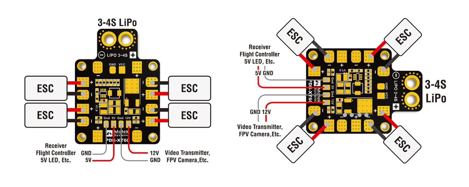 Matek Pdb Xt60 V2 Manual Matek 3A PDB Power Distribution Board BEC 5V ...
