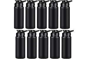 CHENGU 10 Bottles Bulk 20oz Reusable Aluminum Water Bottles