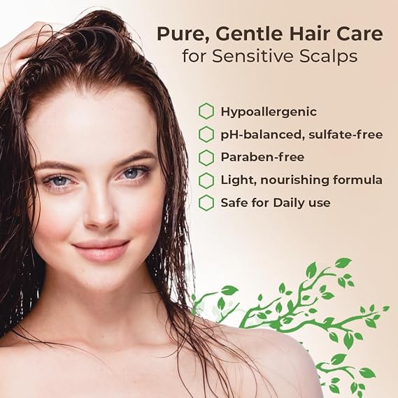 Wild Naturals Eczema & Psoriasis Shampoo Anti-Dandruff Relief for Dry, Itchy Scalp Hypoallergenic, Fragrance-Free Formula for Sensitive Scalp