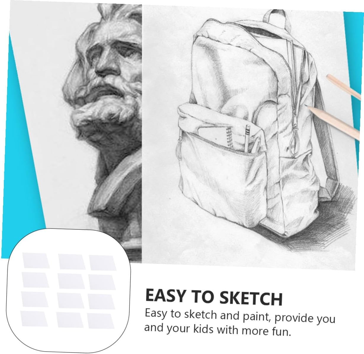 ORFOFE 40 Sheets Thick White Sketch Paper for Watercolor Drawing Cut Art for Boys Portable Painting Supplies for Artists and Students