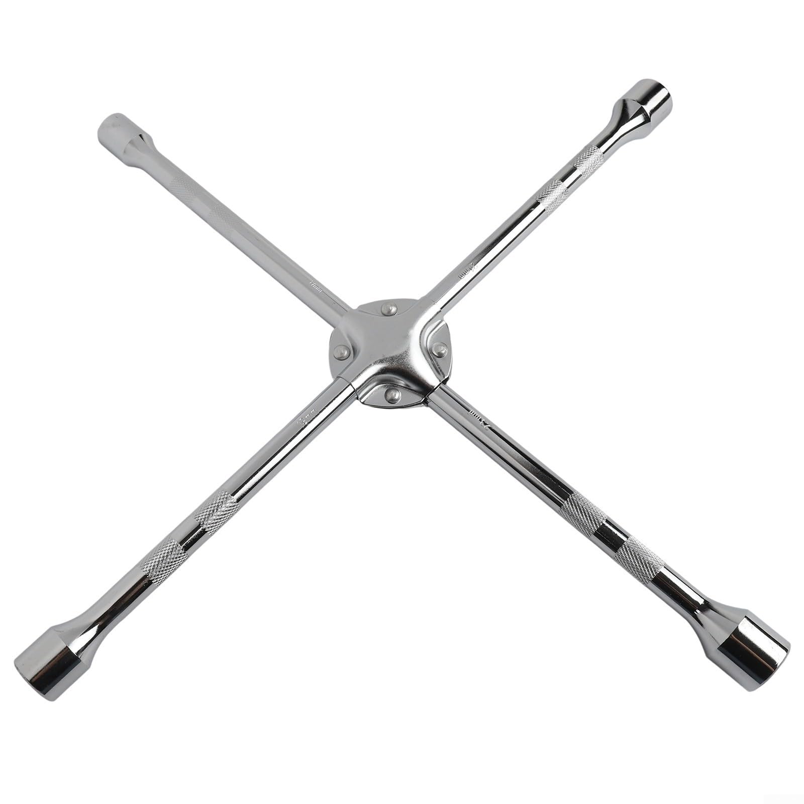 Llave cruzada de 45,5 cm con llaves de 17/19/21/23 mm, cruz resistente para cambio de neumáticos y asistencia en carretera en el sector del automóvil (20 pulgadas)