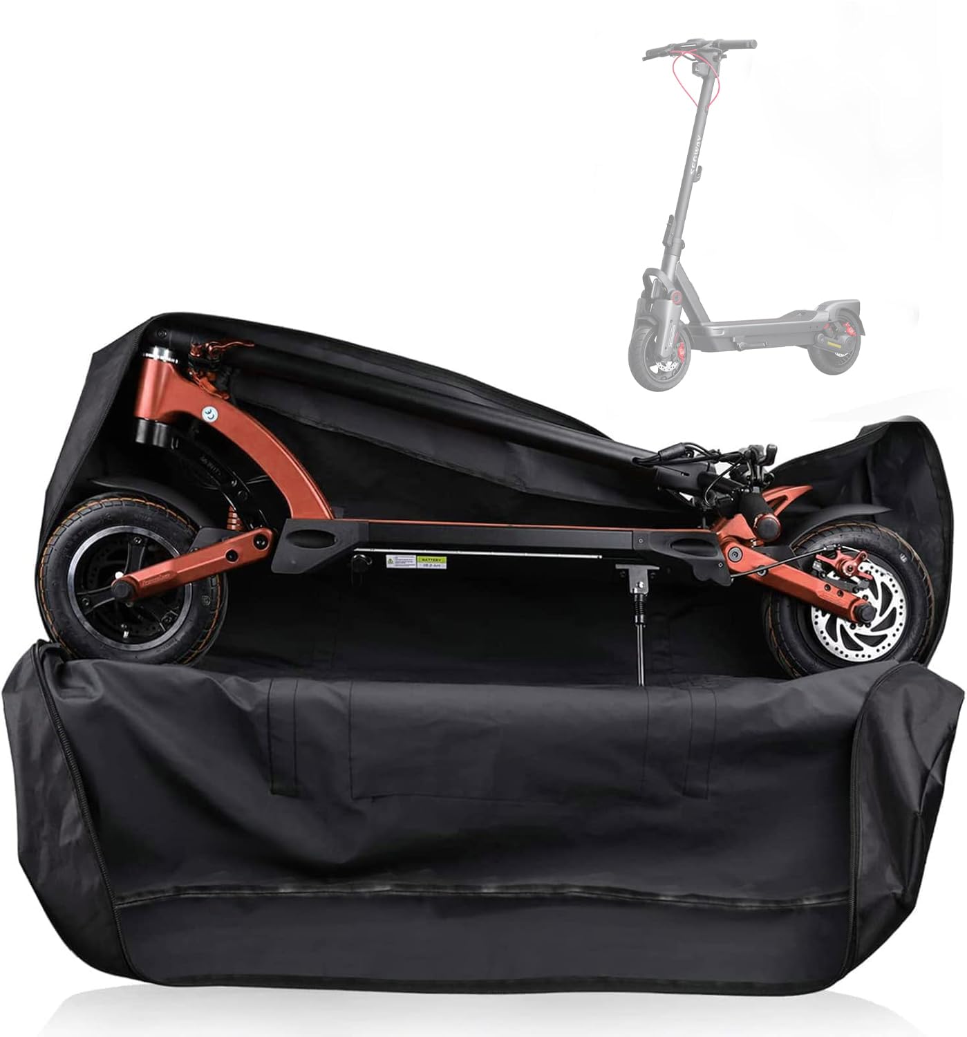 Kingling Electric Scooter Bag, Waterproof Heavy Duty Electric Scooter Accessories for Adults, Large Capacity Carrying Bag Escooter Storage Backpack for Commuting & Travel-52 L x 25