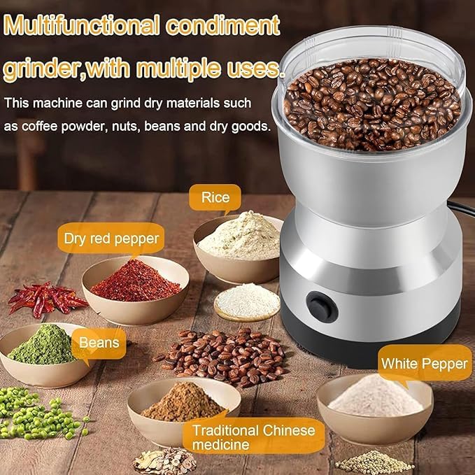 Image of Revin Enterprise Stainless Steel Nima Multifunctional Grinder Smash Star Machine. Coffee,Beans,Electric,Grinder and Coffee Maker Household Electric Mixer Grinder.