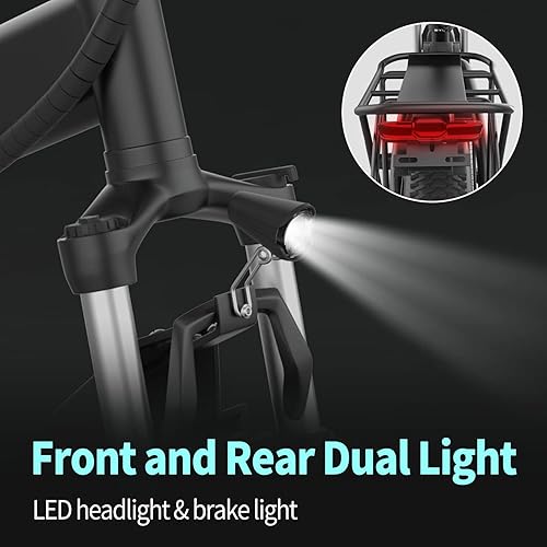 Miniatura 6 de IDOTATA Bicicleta eléctrica G20Pro, motor de 1000 W, bicicleta plegable eléctrica de neumático grueso de 20 pulgadas, batería extraíble de 48 V 12.8