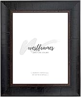 Vista 1 de West Frames The Lodge Marco de fotos rústico envejecido de 3 pulgadas de ancho (nogal espresso oscuro, marco vacío de 8 x 10 pulgadas, sin plexiglás)