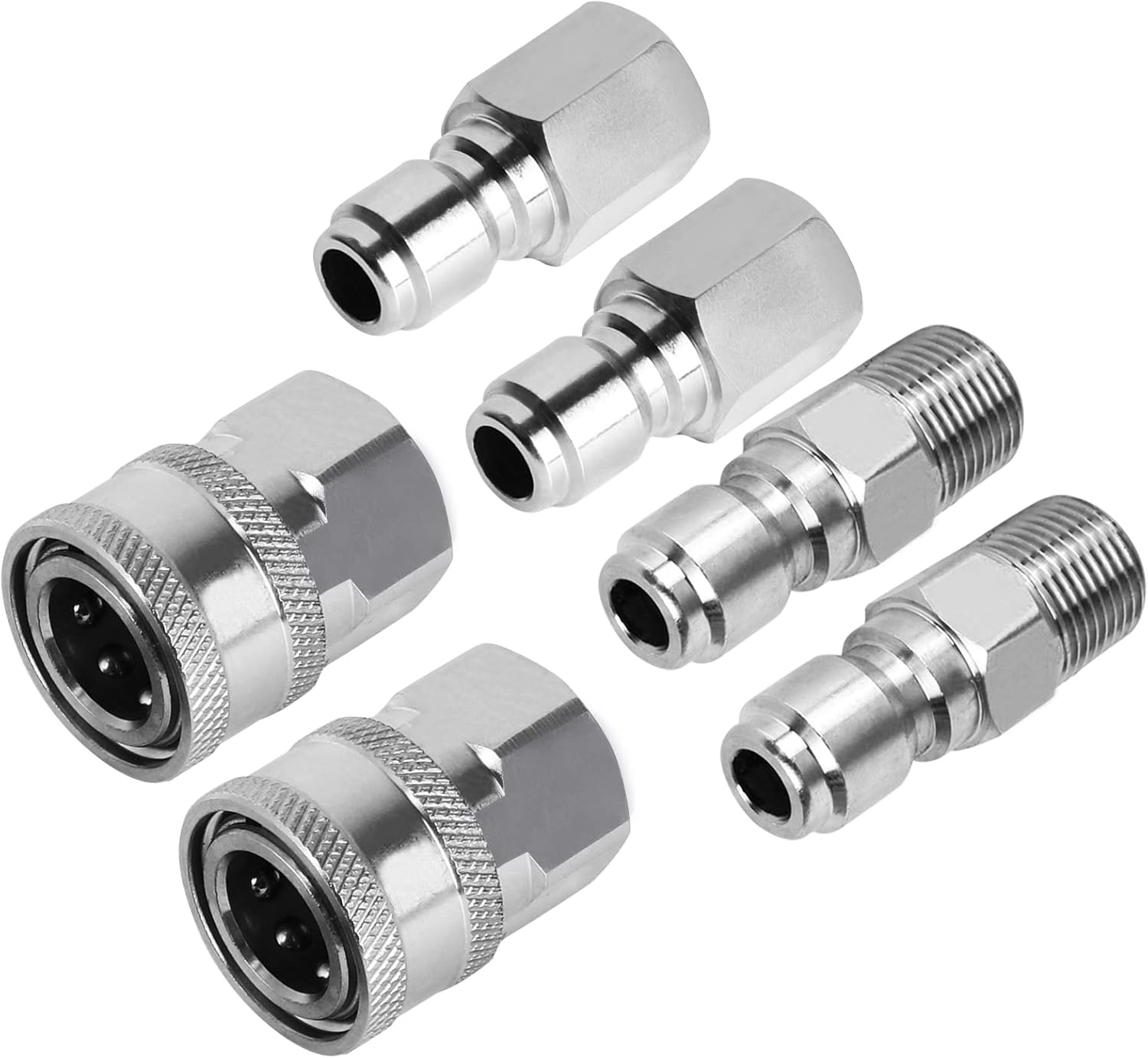 WEOSMIRA Pressure Washer Adapter Set, 3/8 Quick Connect Fittings, Male and Female Power Washer