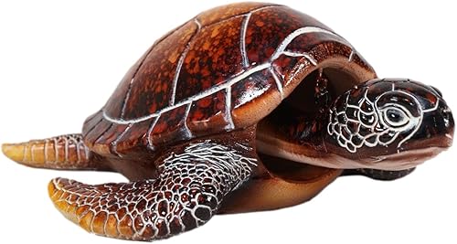 Ebros Gift Océano náutico Coloridos tonos de concha roja gigante tortuga marina nadando Bobblehead Figurita 6 pulgadas de largo, tortugas reptiles