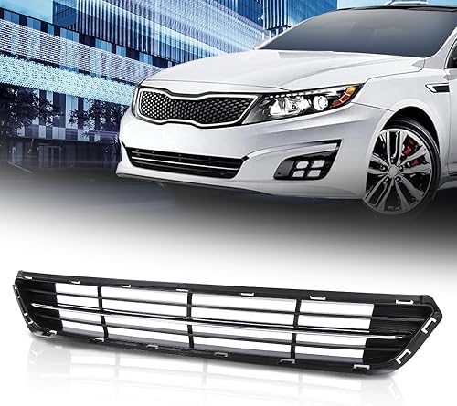 Miniatura 9 de G-PLUS Parrilla de radiador de parachoques inferior delantero con cromo negro compatible con Kia Optima (submodelo Limited, SX, LX, EX) 2014 2015