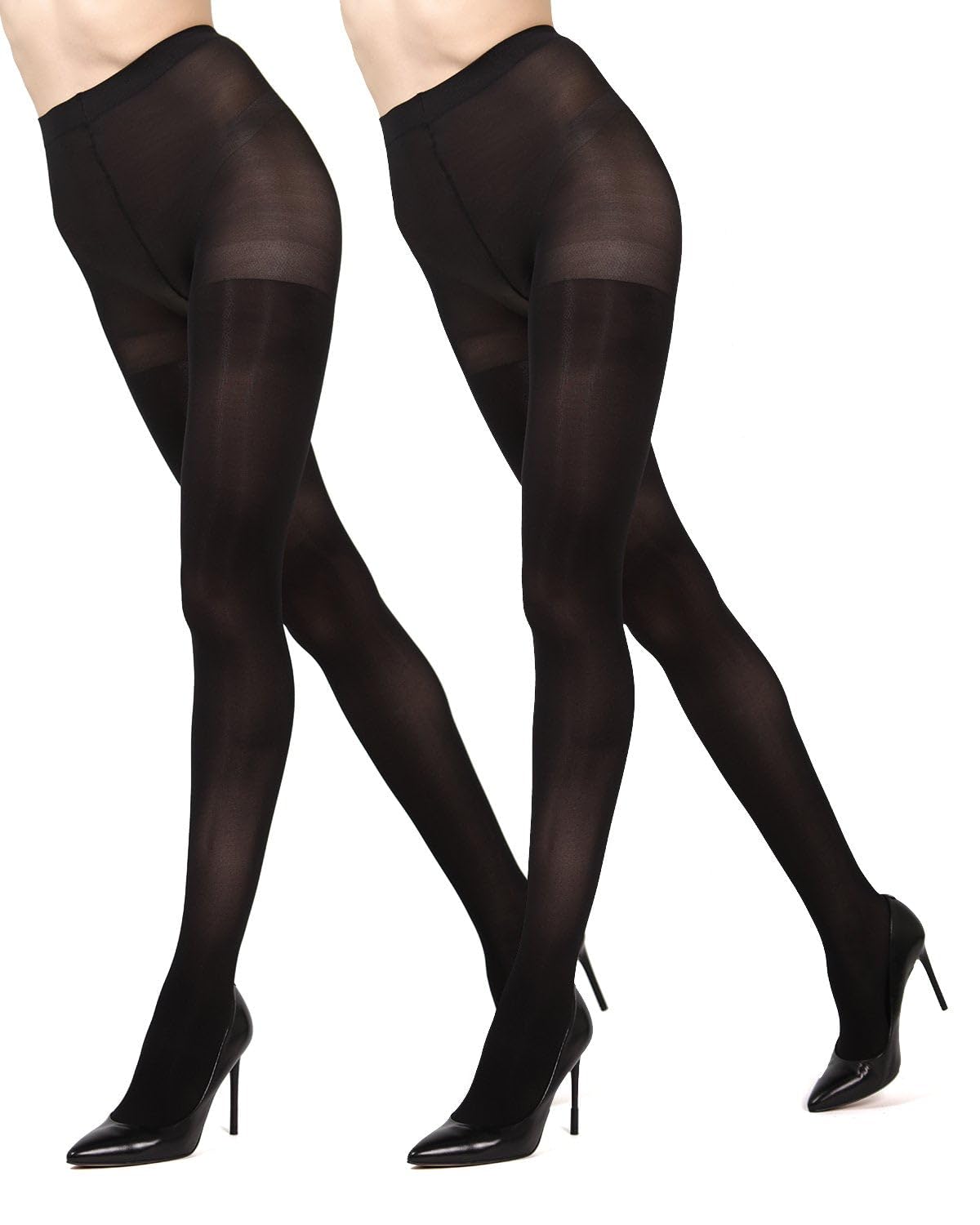 MeMoi Solid 2-Pair Control Top Microfiber Tights | Women's Hosiery