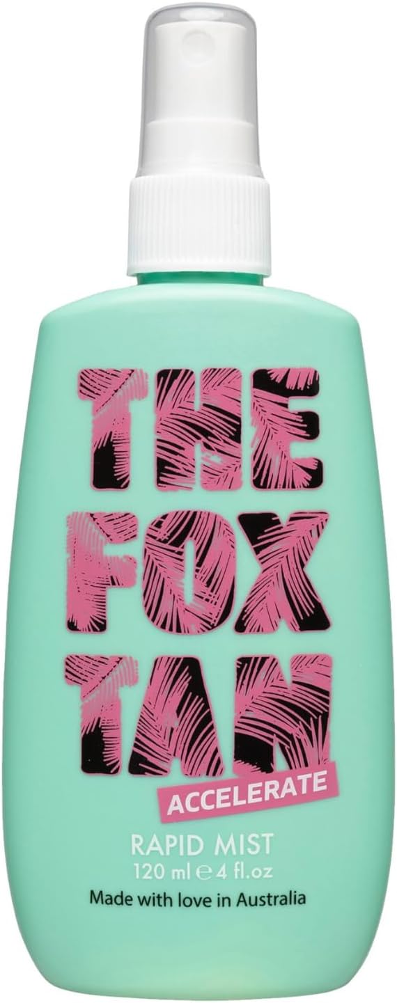 The Fox Tan Rapid Tanning Mist, Natural Tanning Accelerator Mist For Darker & Faster Tans, Creates Flawless Tan Skin, Vegan & Cruelty Free, 120ml