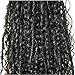 Pre-looped Crochet Locs with Human Hair Curls Dreadlocks Hair With Curly Human Hair End Soft Messy Boho Faux Locs for Women 22inch 72 Locs