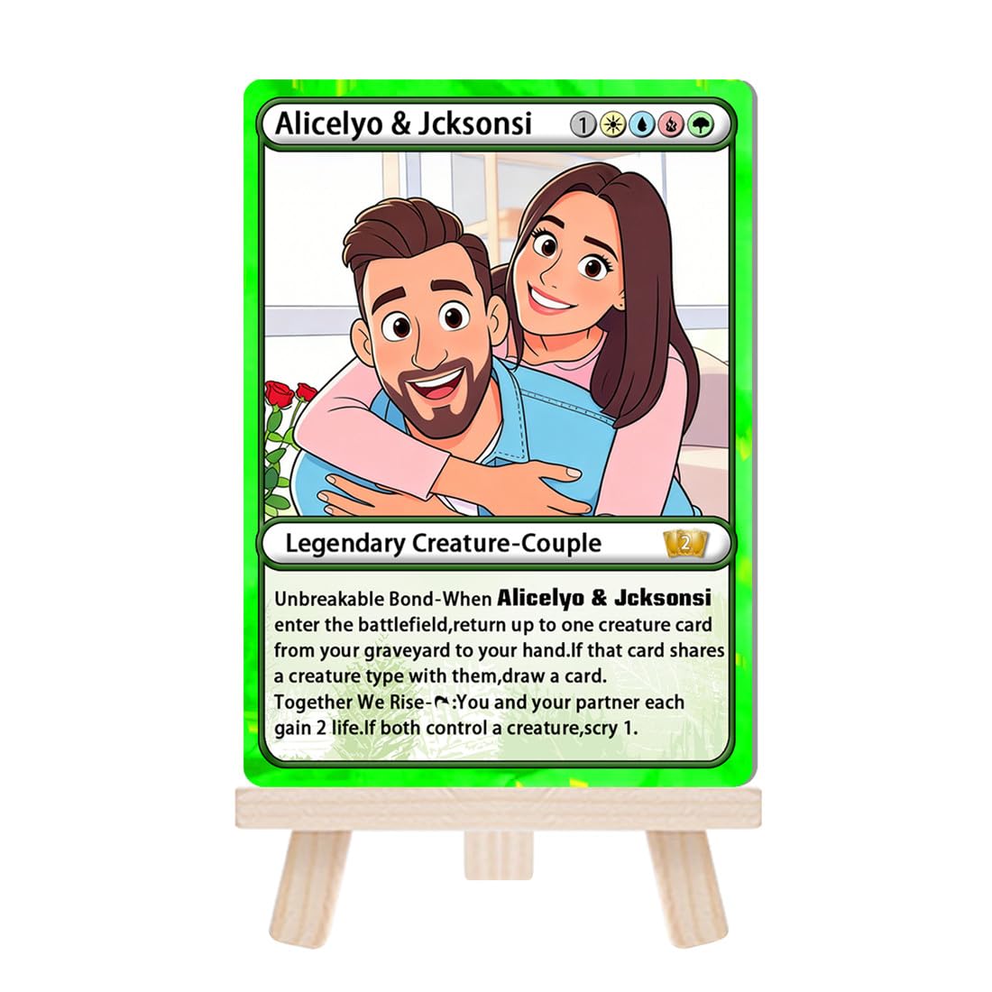 Personalised Cartoon Couple Anniversary Card Custom Name Photo Funny Card Gift For Husband Wife Couples Valentine Birthday Anniversary (S 12)