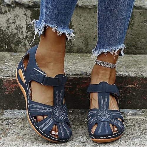 Sandales compensées bleu 41 : la solution chaussures confortables à boucle