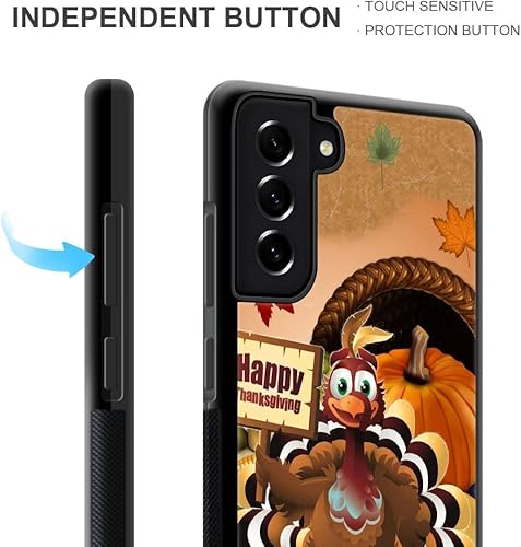 Miniatura 4 de DJSOK Funda compatible con Samsung Galaxy S22 Ultra, diseño de calabaza de pavo de Acción de Gracias para niñas y hombres, patrón de protección
