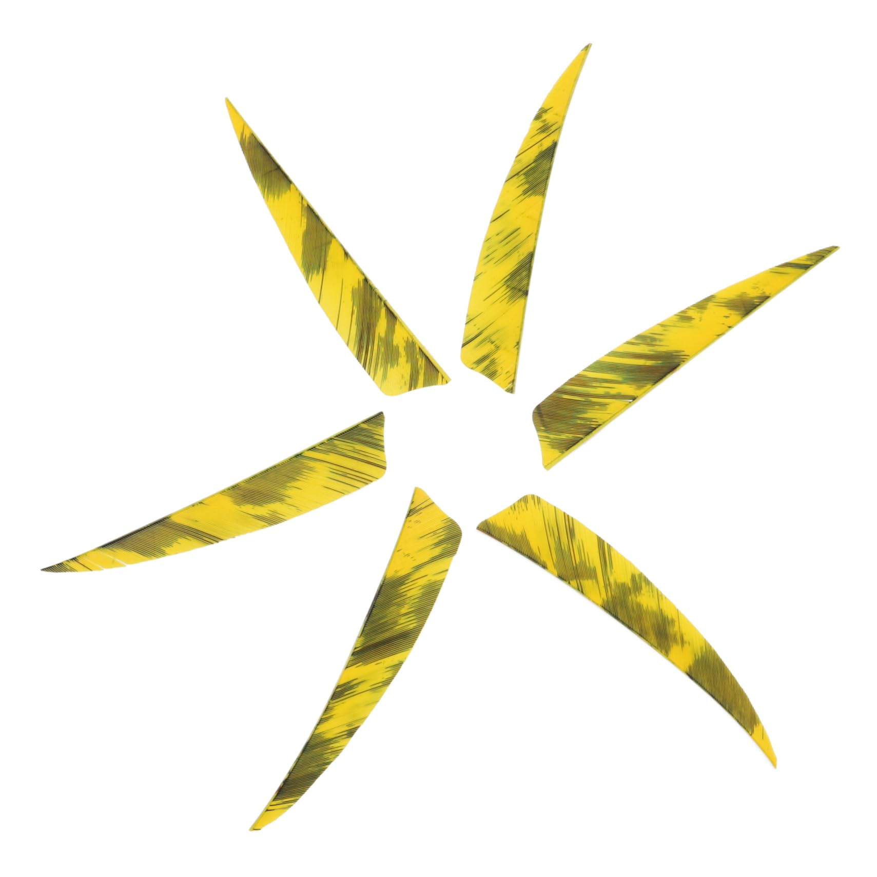 WHAMVOX 6 Pack Arrow Fletchings Small Reusable Vanes Real for Carbon Fiberglass Wood Shafts Practical Archery Accessories