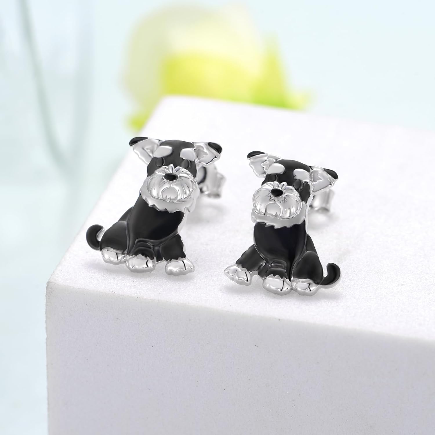 Schnauzer Earrings 925 Sterling Silver Dog Earrings Dog Jewelry for Women Schnauzer Gifts for Women - Image 2