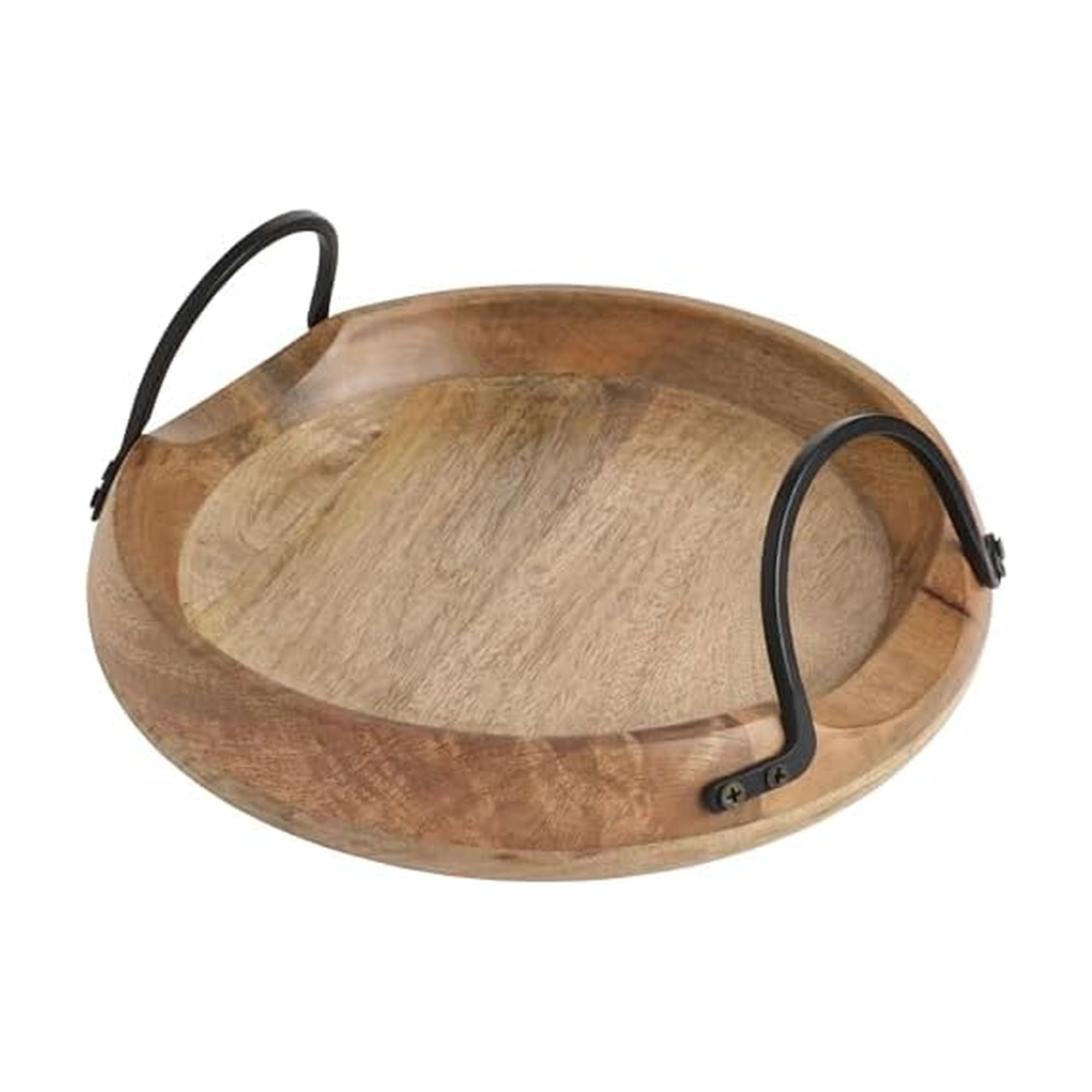 Gourmet Basics by Mikasa Knox Mango Wood Serving Bowl Coffee Table Centerpiece, 12.25 Inch