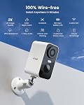 ieGeek Security Cameras Wireless Outdoor 2-Pack, 2K WiFi Surveillance Camera for Home Security, Battery Powered Security Cameras with Siren & Spotlight, AI Detection, IP65 Waterproof, Works with Alexa