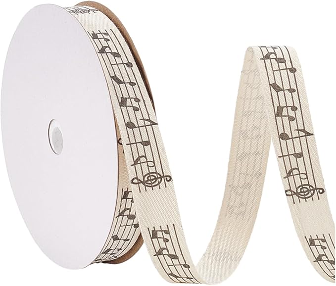Amazon.com: BENECREAT 20yards Music Note Ribbon, 5/8 inch Wide Music ...