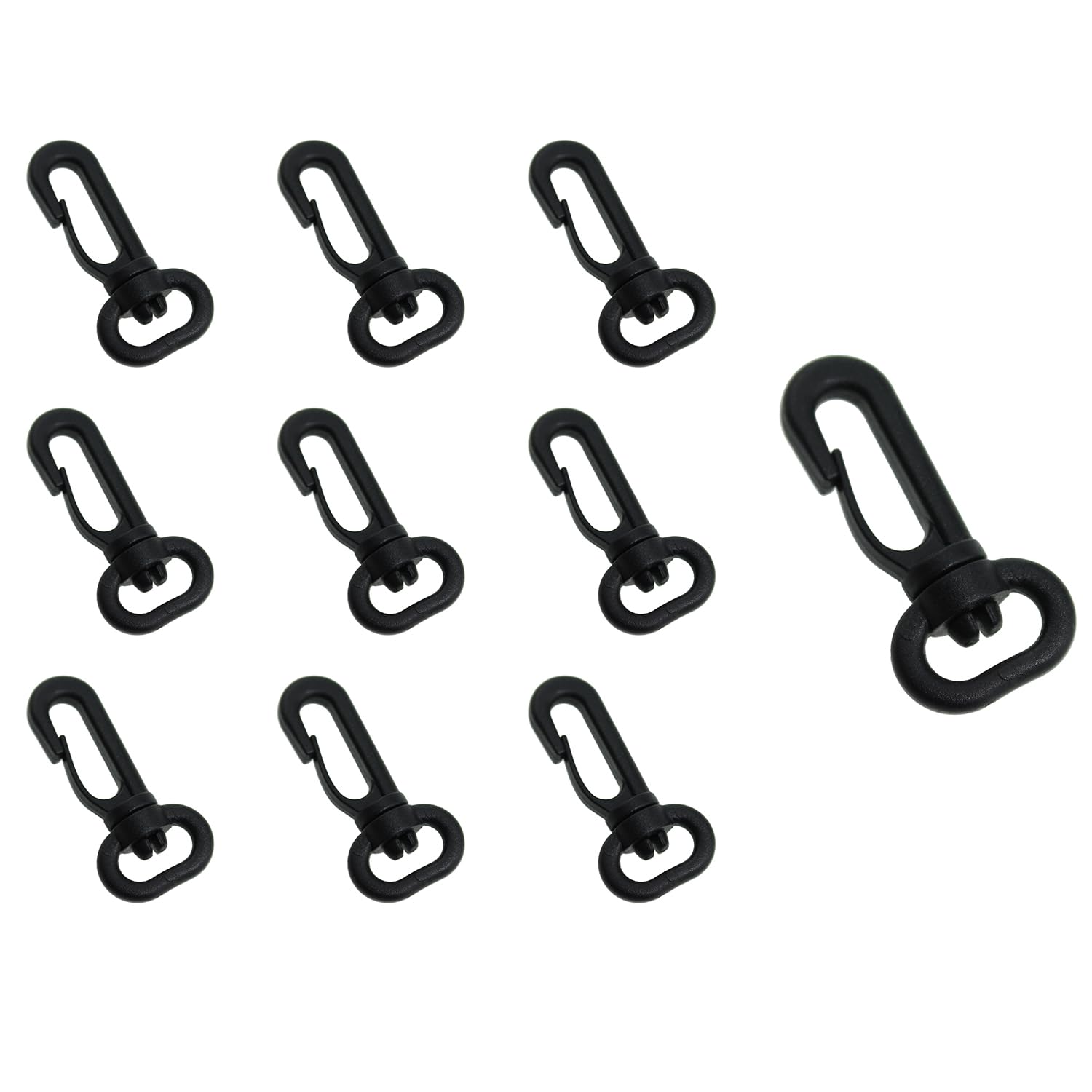 Amazon.com: Maxmoral 10PCS Black Plastic Snap Hook Swivel Push