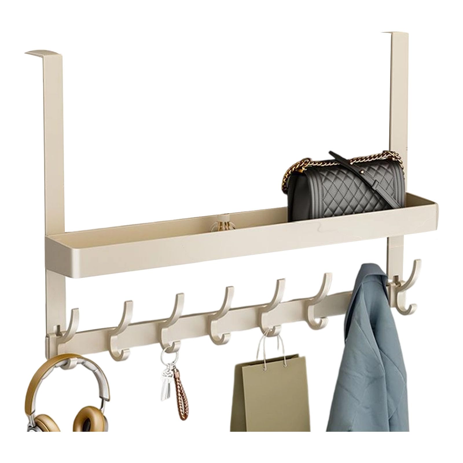 Organisateurs placard placard robustes avec crochets de porte antirouille pour la maison