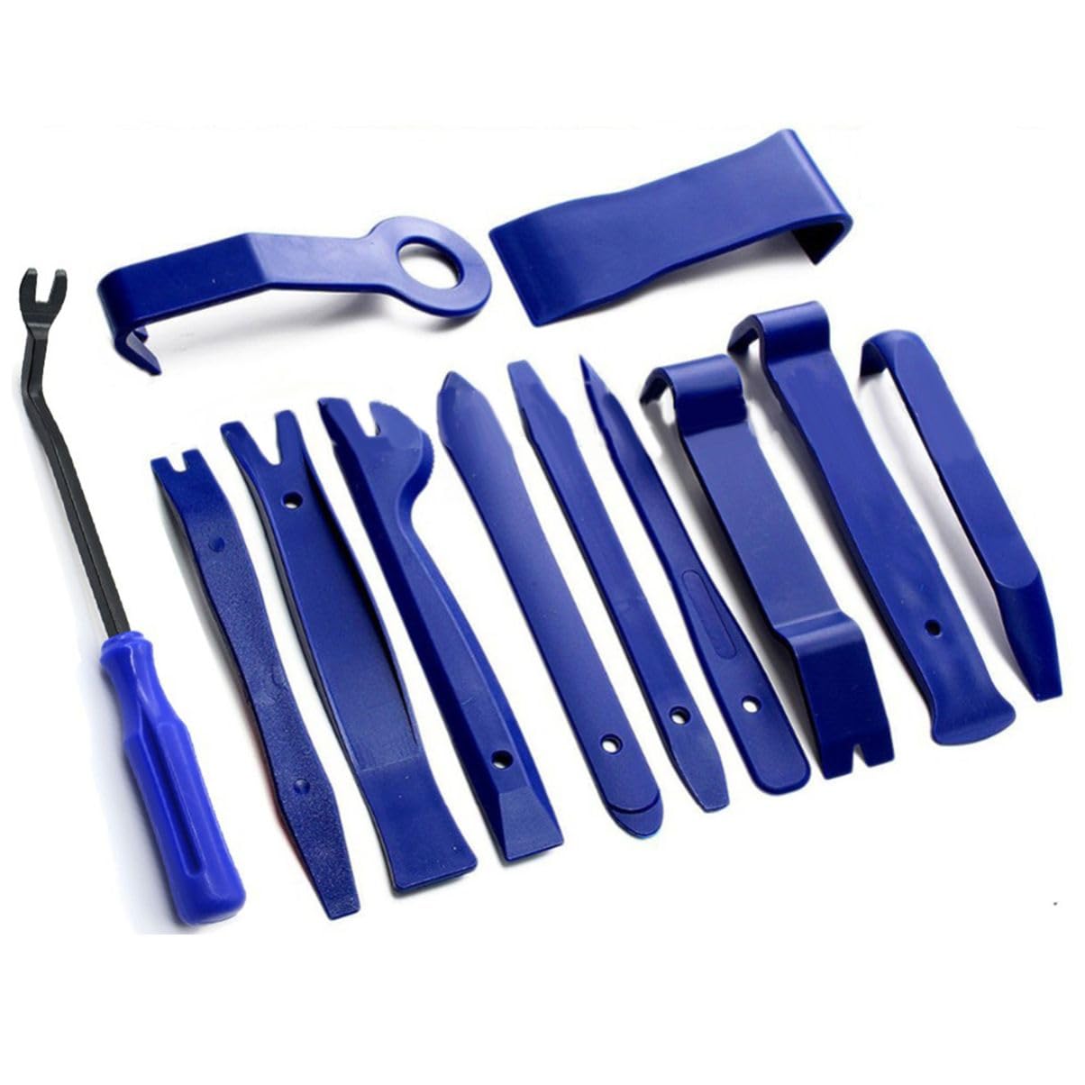 Trim Removal Tool, Auto Clip Pliers Fastener Remover Set Panel Fastener Clips Car Pry Tool for Automotive Parts (12 Pcs with PE Bag)