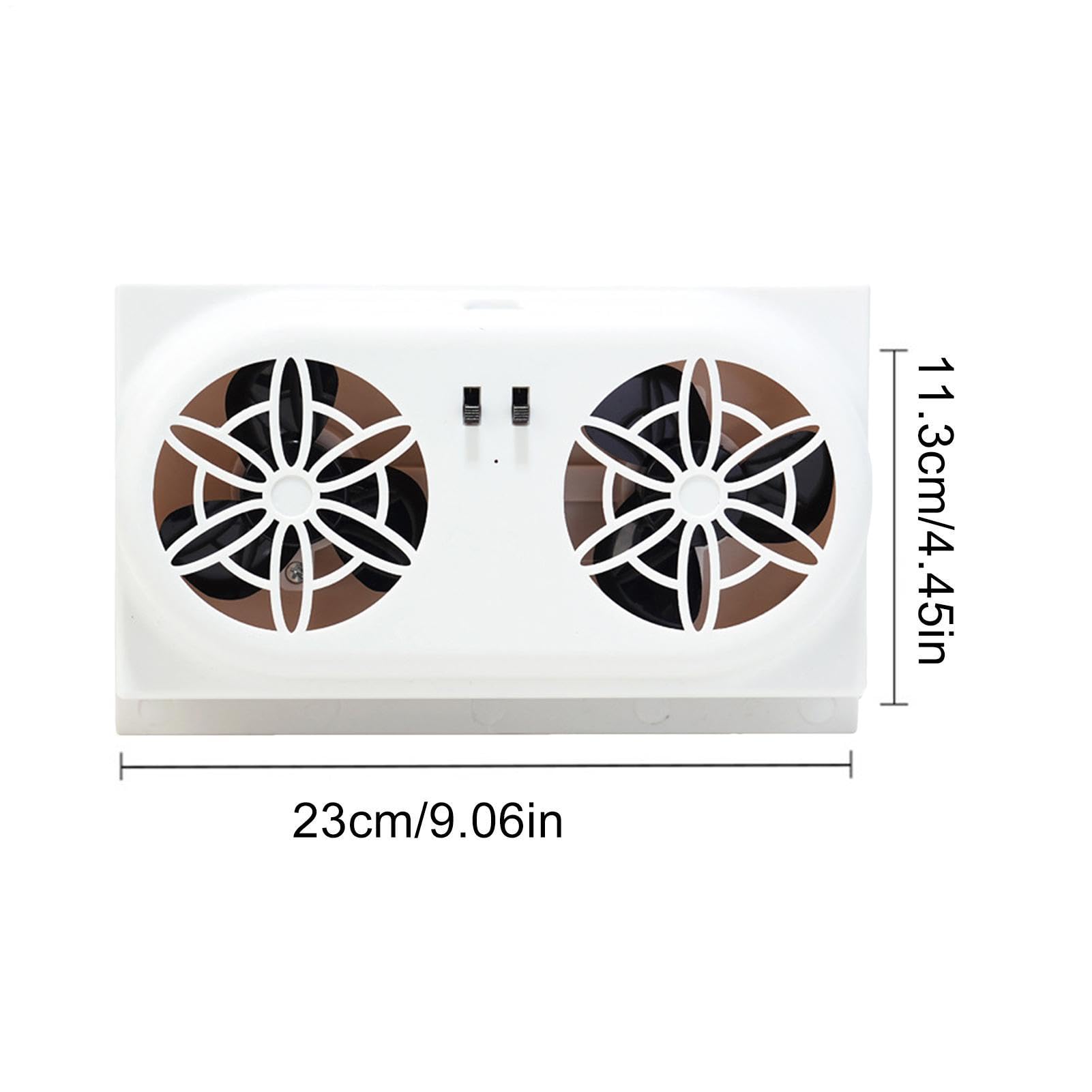 Ventilador extractor para ventana de coche - Ventilador USB de 5000 RPM Alimentado por Energía Solar | Extractor Solar | para Camión Ventana Conducción en Verano Estacionamiento