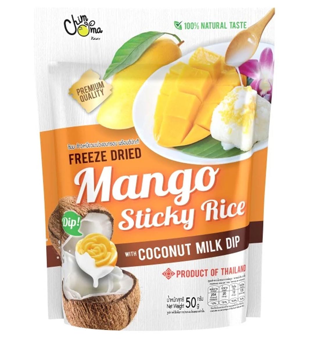 Freeze-Dried Mango Sticky Rice with Coconut Milk Dip 50g(Pack of 3)