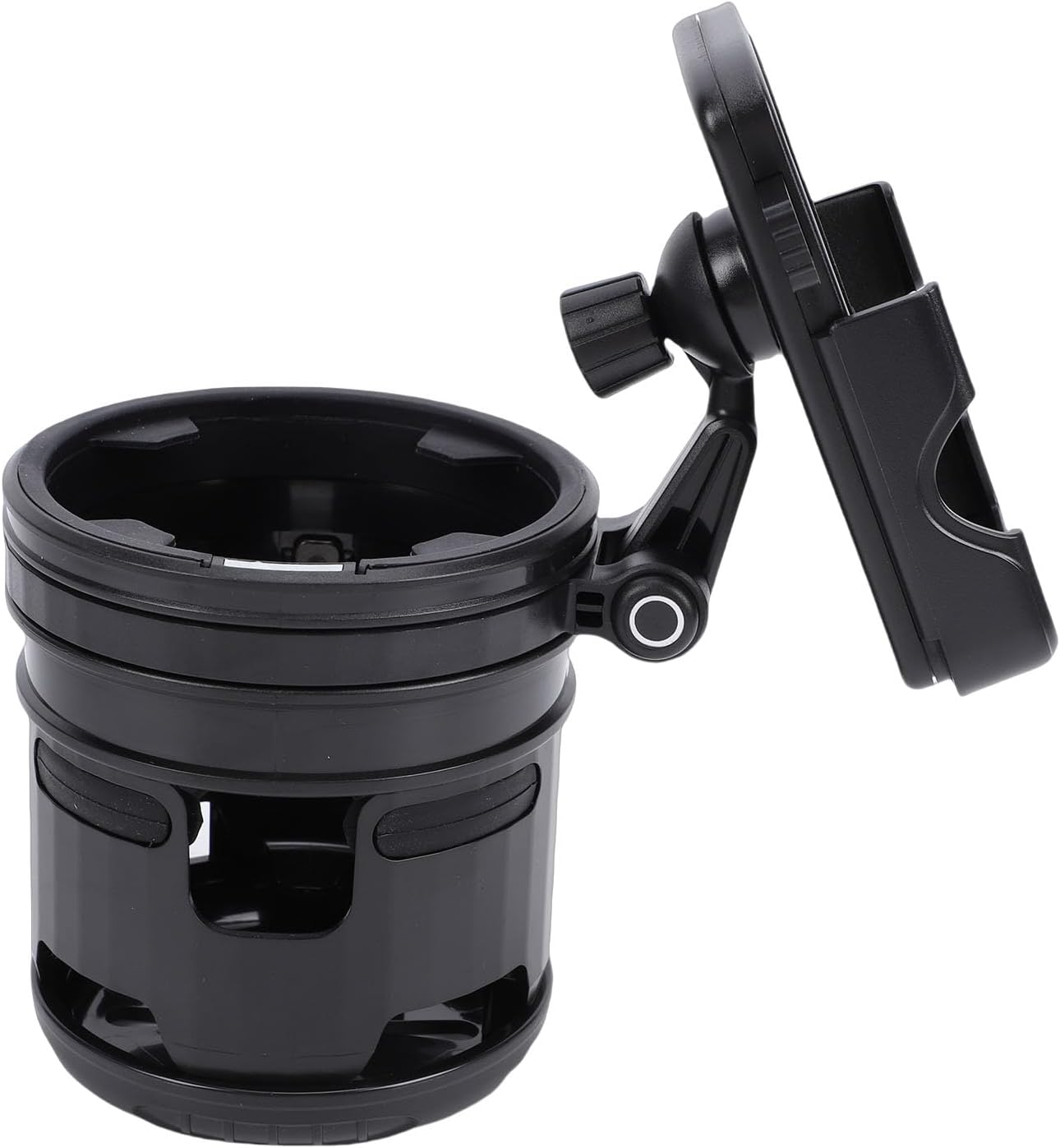 RiToEasysports Stroller Cup Holder, 3-in-1 Adjustable ABS Silicone Mount, Phone Holder for Walkers Wheelchairs, Fits 0.91-1.57in Tubes for Parents Caregivers Elderly Strolling