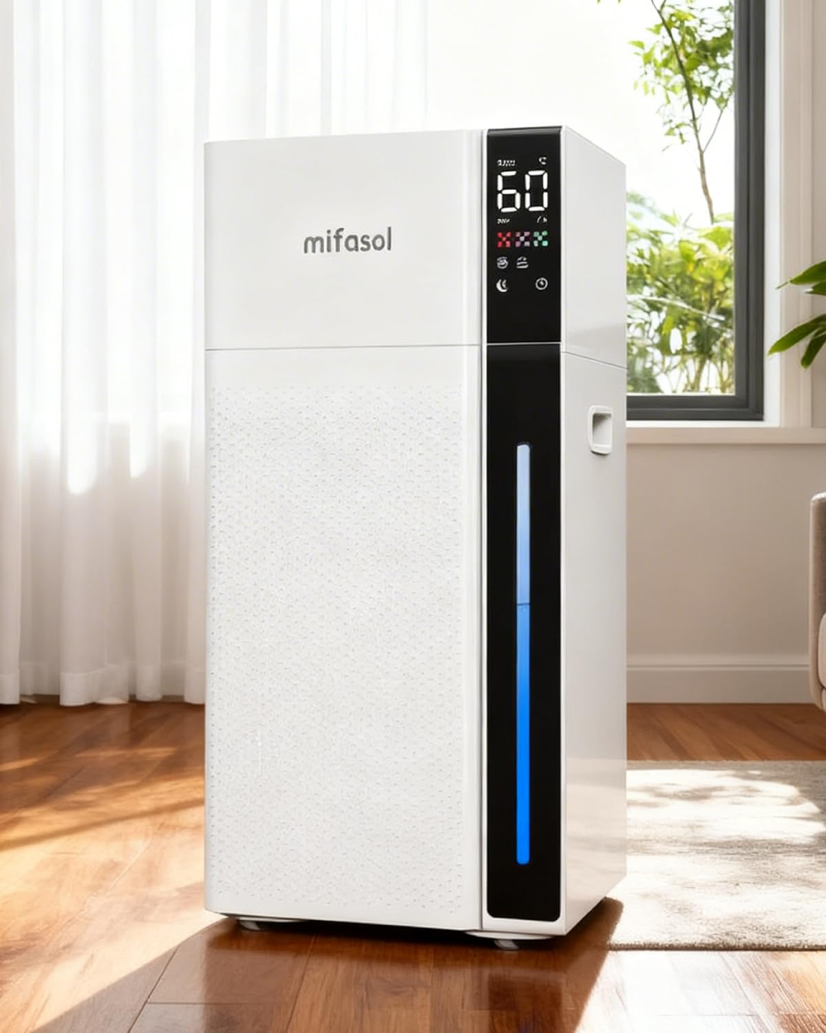 Mifasol Luftbefeuchter, großer Raum für Zuhause, 20 l, warmer und kühler Nebel, Luftbefeuchter für das ganze Haus, schnell und gleichmäßig, Befeuchten Sie größere Flächen, Top Fill, Dual-Nebeldüsen