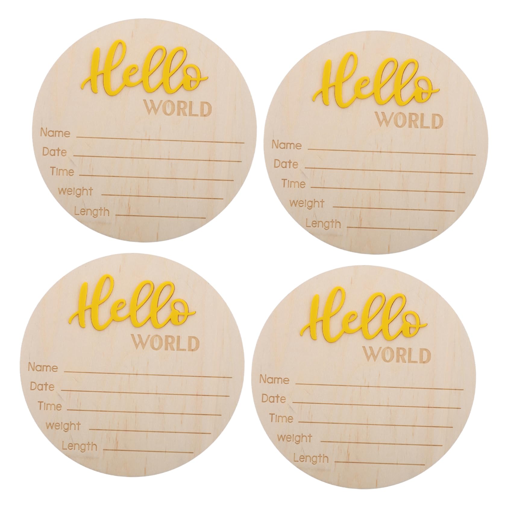 IWOWHERO Newborn Birth Announcement Sign Custom Welcome Sign Card Date Baby's Details for Nursery