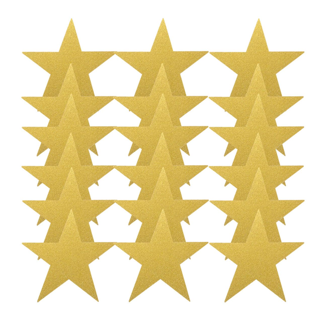 Artibetter Glitter Star Cutouts Large Paper Star Decorations for Bulletin Board Classroom Wall and Poster Board Decorating Supplies Double Sided Gold Shapes for Diy Crafts Party
