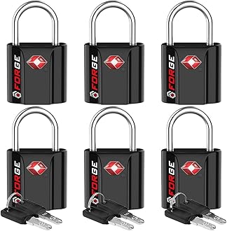 TSA Approved Luggage Locks, Ultra-Secure Dimple Key Travel Locks with Zinc Alloy Body