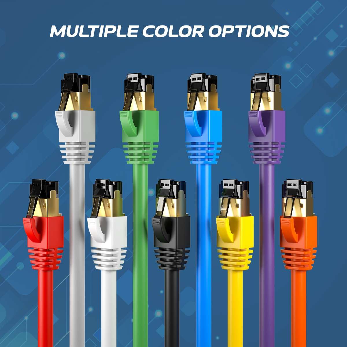Cables Direct Online Cat8 SFTP - Cable de conexión Ethernet (24 AWG, cable de cobre certificado)