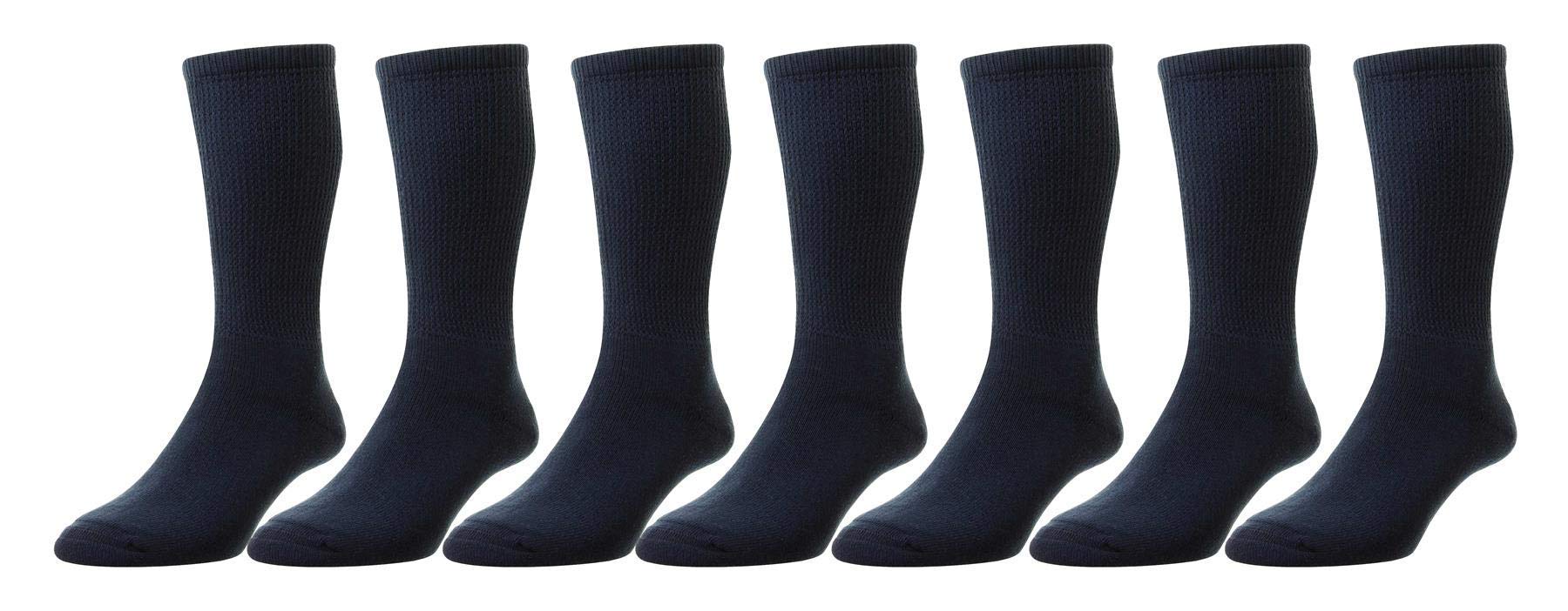 Hj Hall Men's Navy Hj Hall's Diabetic Cotton Socks (Hj1351) In (7 Pair Pack) In 6-11 Uk