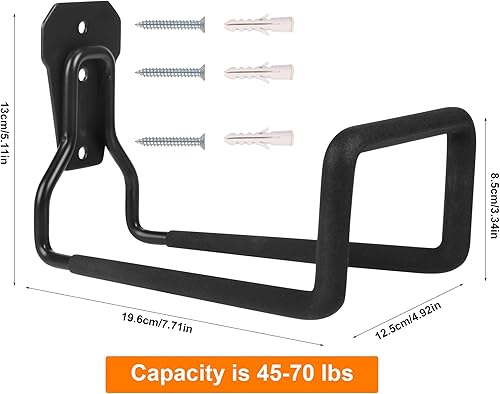 Miniatura 6 de Soporte de metal para manguera de jardín, resistente para colgar mangueras, soporte de manguera de agua montado en la pared para patio exterior, 1PC