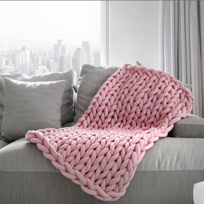 Gomitolo Cotone Per Uncinetto Roving fai-da-te 500G, lana di cotone, filato all'uncinetto, coperta morbida for roving a braccio largo, filo spesso lavorato a maglia e filato a mano Filo Per Uncinetto
