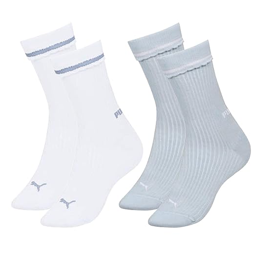 Kit 2 Pares Meia Puma Feminina Cano Médio Soprt Respirável Original