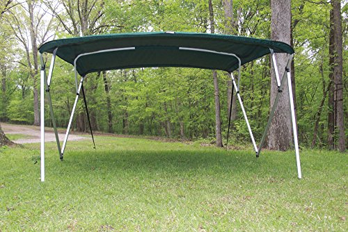 Green Square Tube Frame Vortex 4 Bow Pontoon/Deck Boat Bimini Top 8' Long, 97-103 #TOP5
