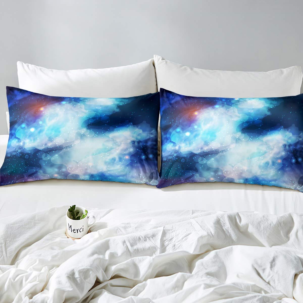 Cokouchyi Set Letto 5 Pezzi Galaxy Che Si Illumina Al Buio: Piumone, Lenzuola E Federa Per Ragazzi E Ragazze - Completo Lettino Completo - 3